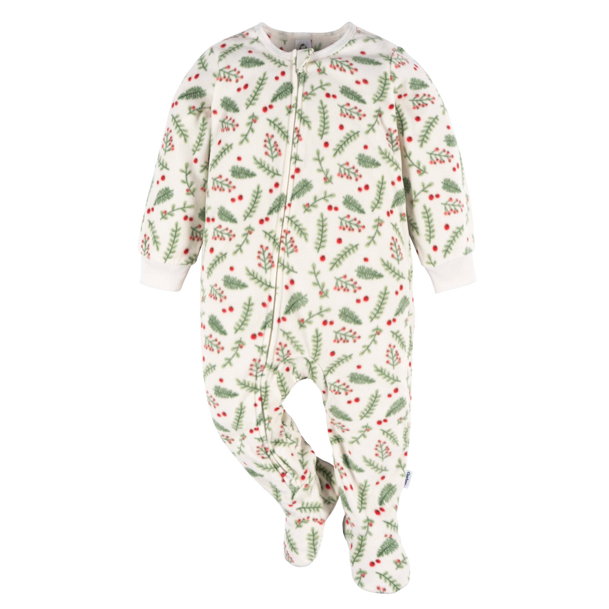 Baby & Toddler Neutral Mistletoe Footed Fleece Pajamas