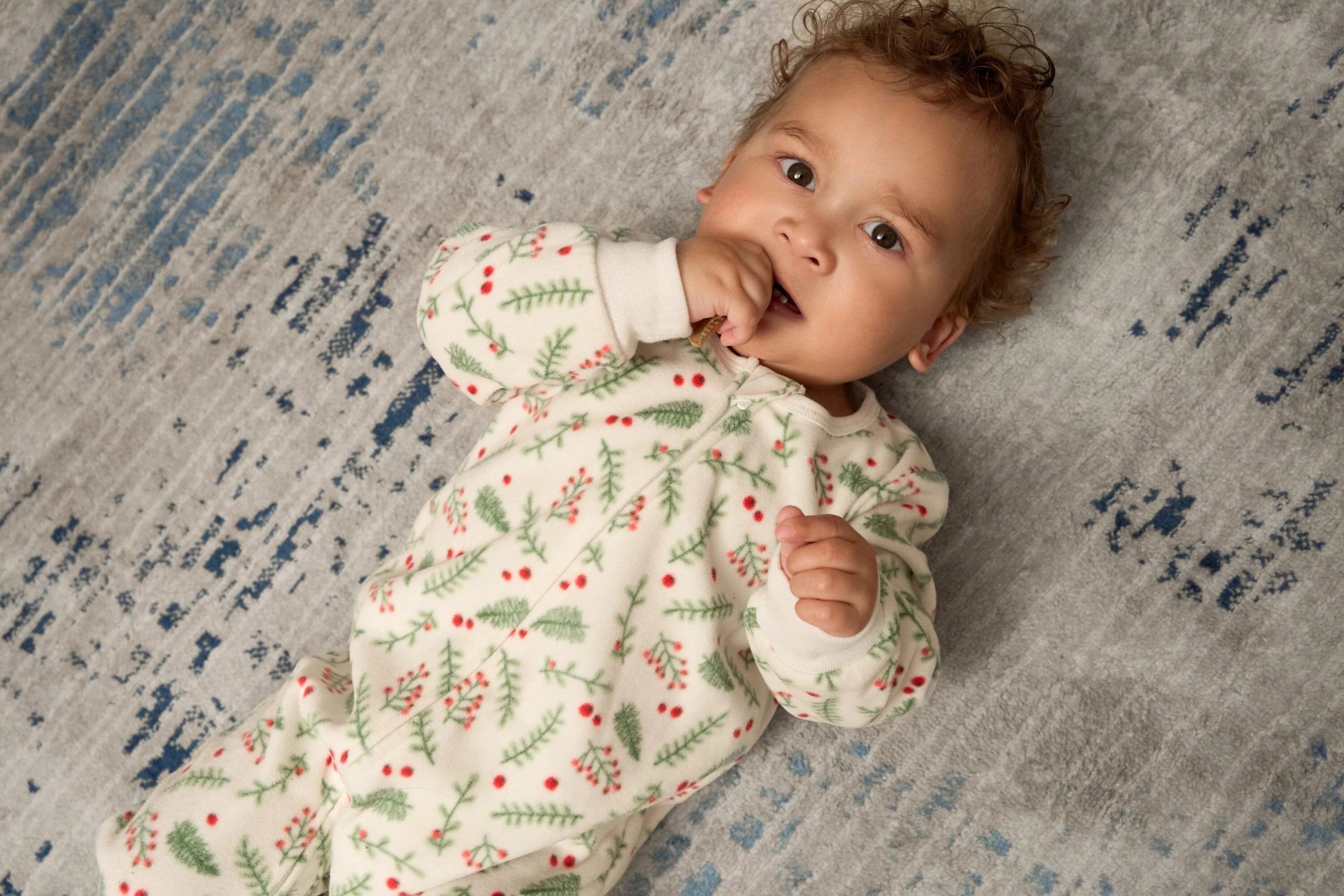 Baby & Toddler Neutral Mistletoe Footed Fleece Pajamas - Image 2