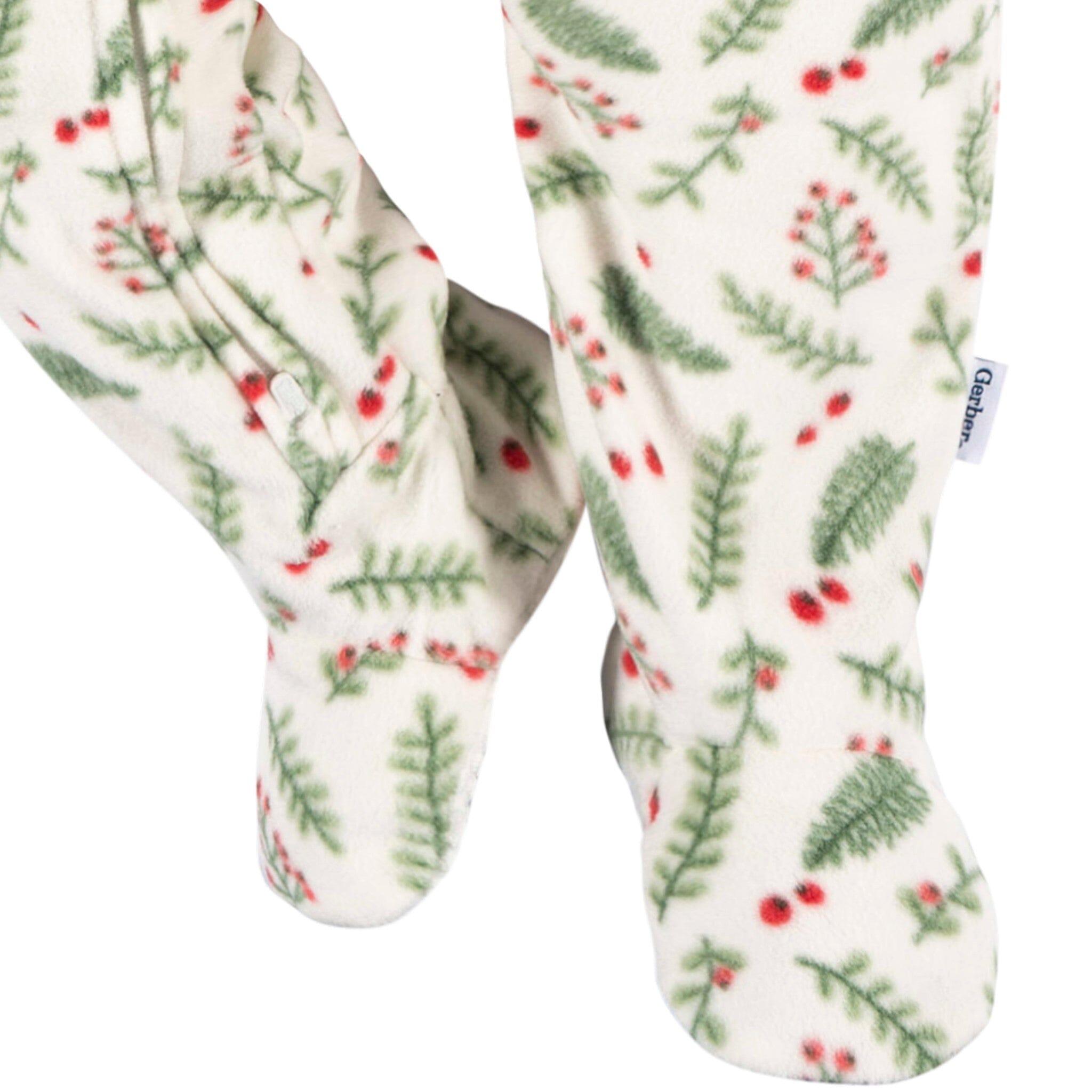 Baby & Toddler Neutral Mistletoe Footed Fleece Pajamas - Image 6