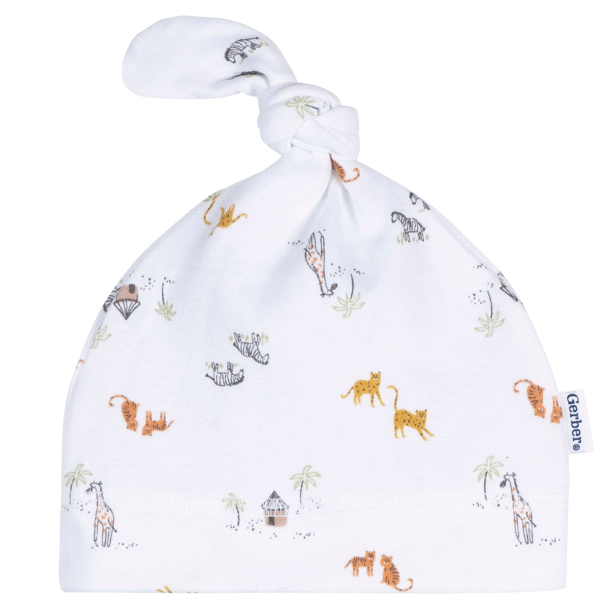 2-Piece Baby Neutral Safari Swaddle and Cap Set - Image 2