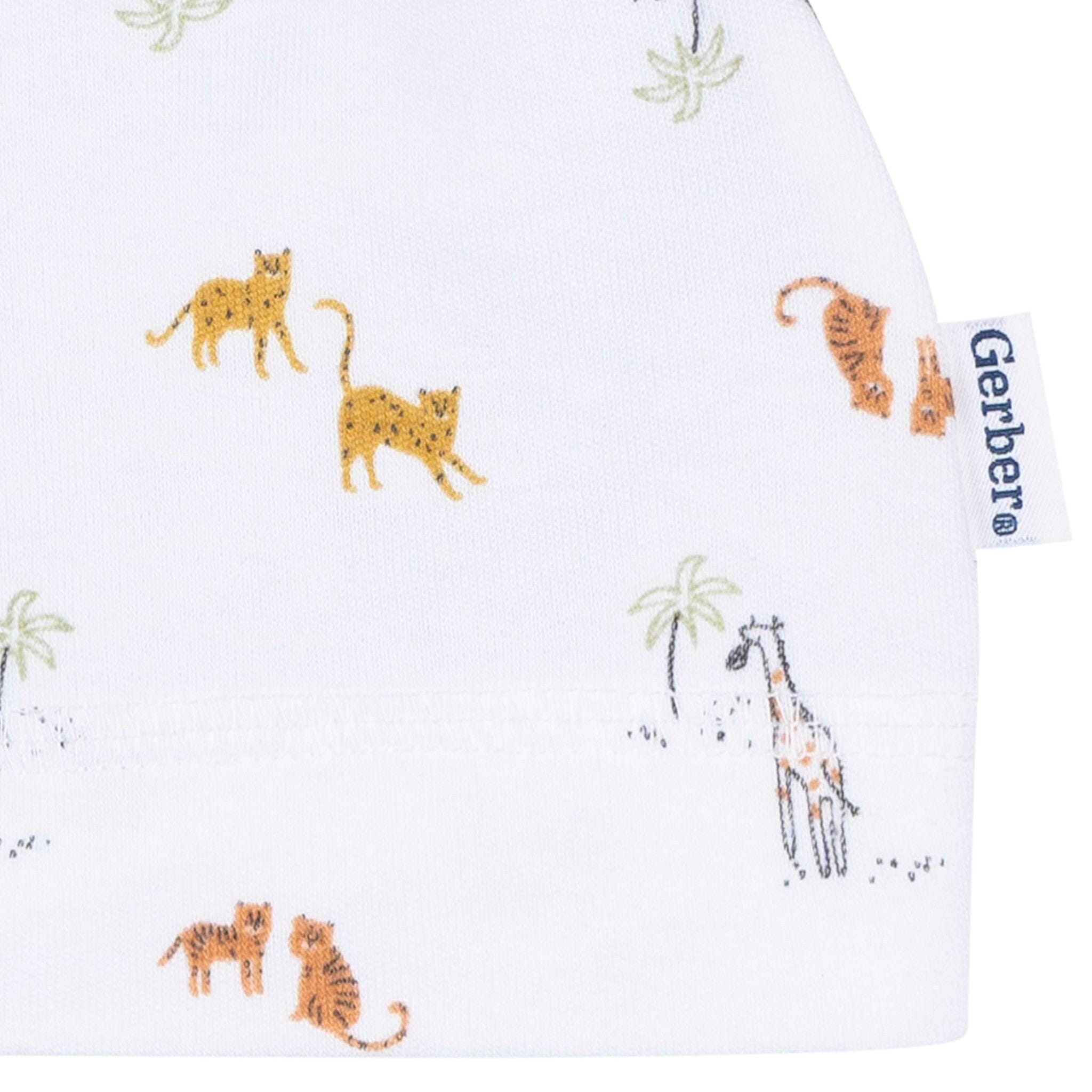 2-Piece Baby Neutral Safari Swaddle and Cap Set - Image 3
