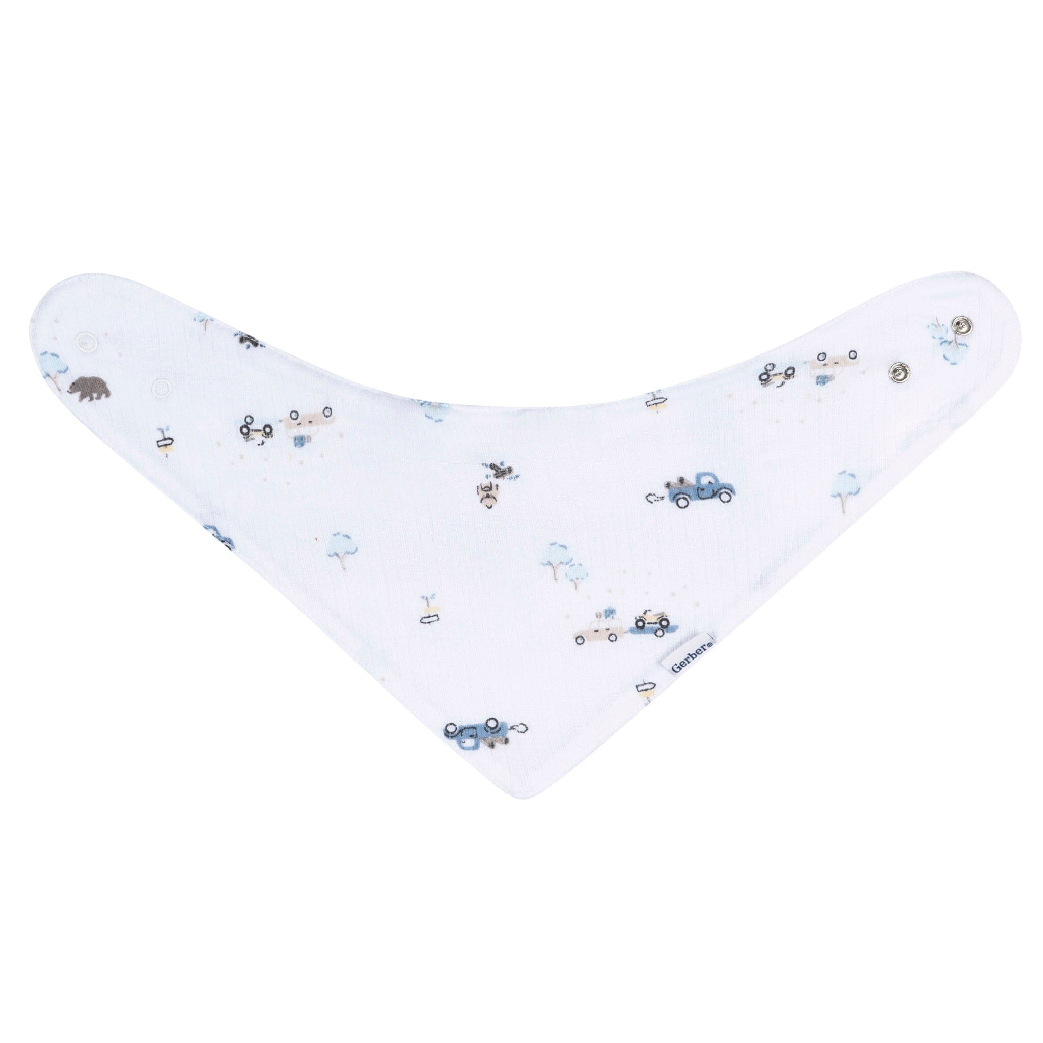 3-Pack Baby Boys Road Trip Bandana Bib - Image 6
