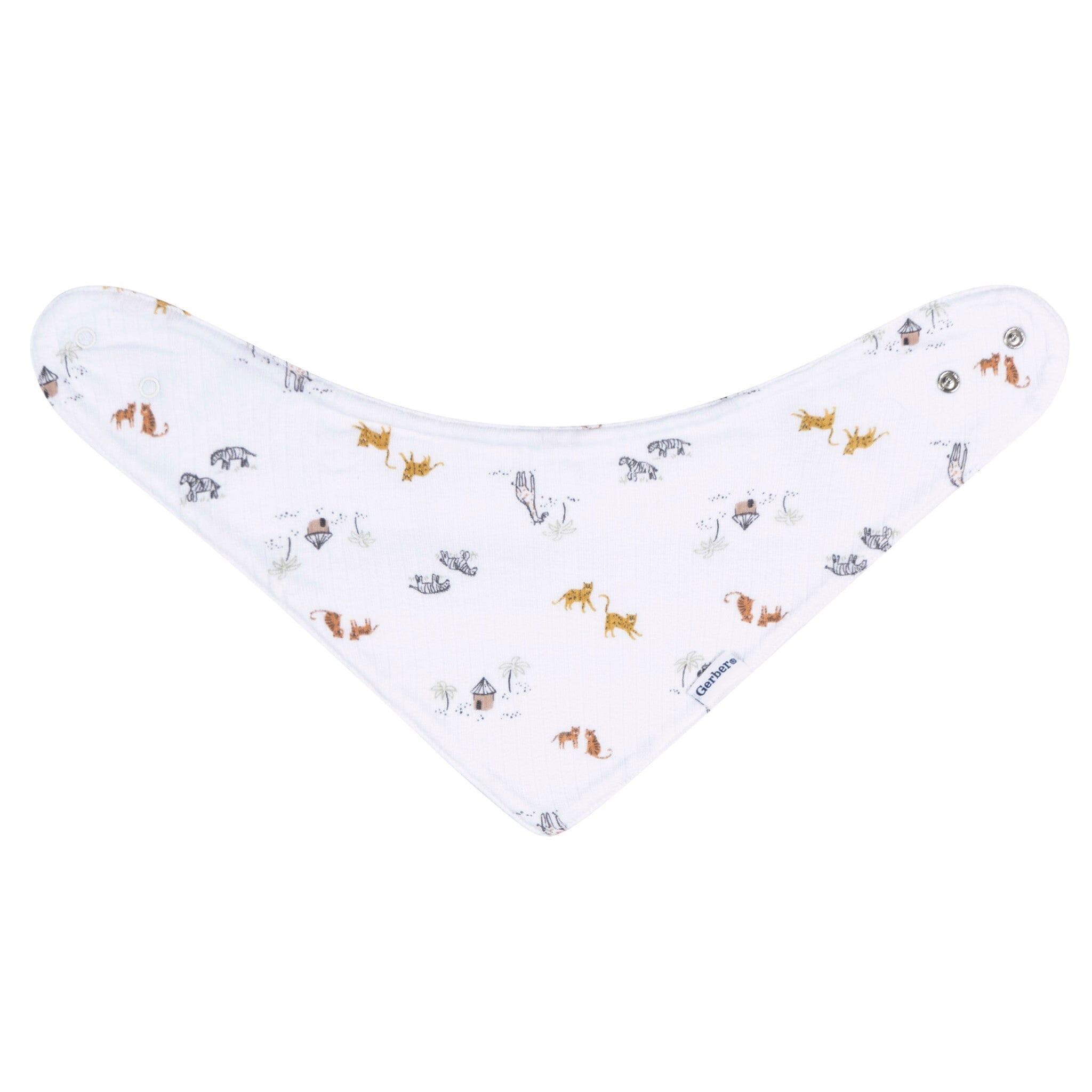 3-Pack Baby Neutral Safari Bandana Bib - Image 7
