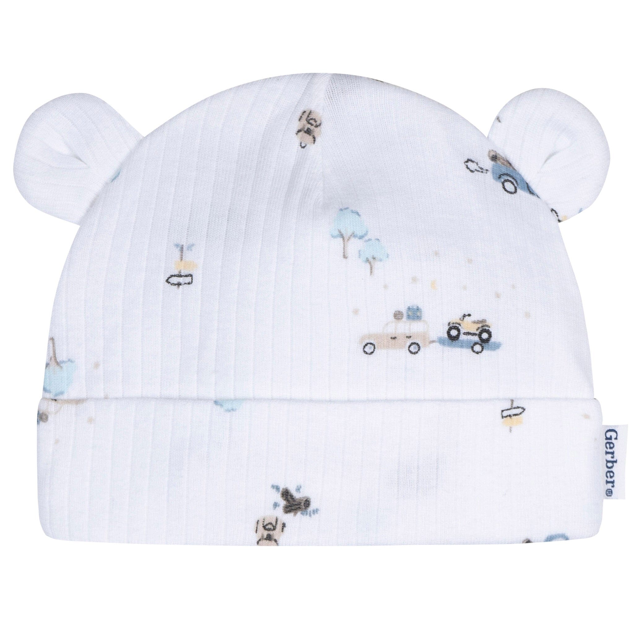 4-Piece Baby Boys Road Trip Cap and Mitten Set - Image 2