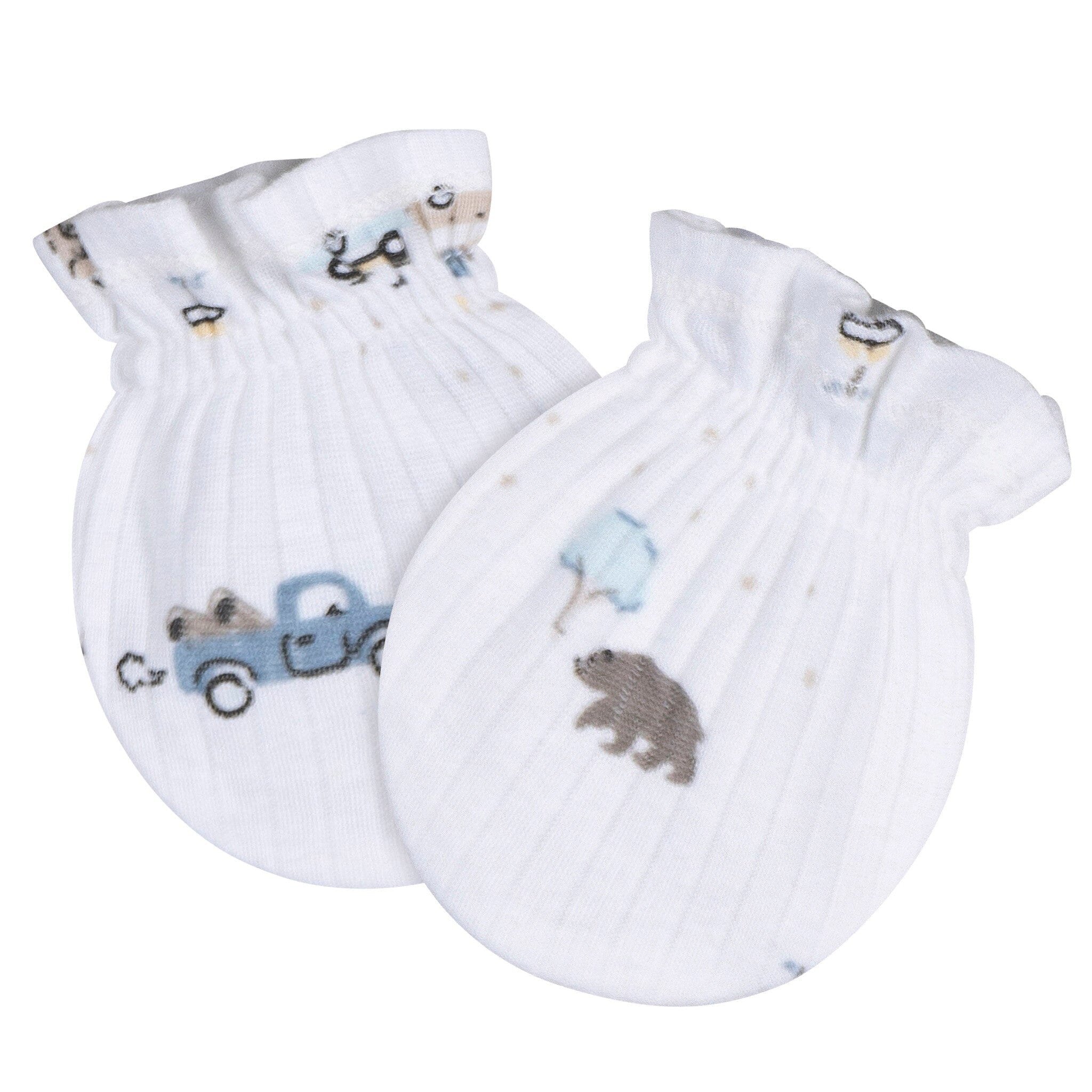 4-Piece Baby Boys Road Trip Cap and Mitten Set - Image 3