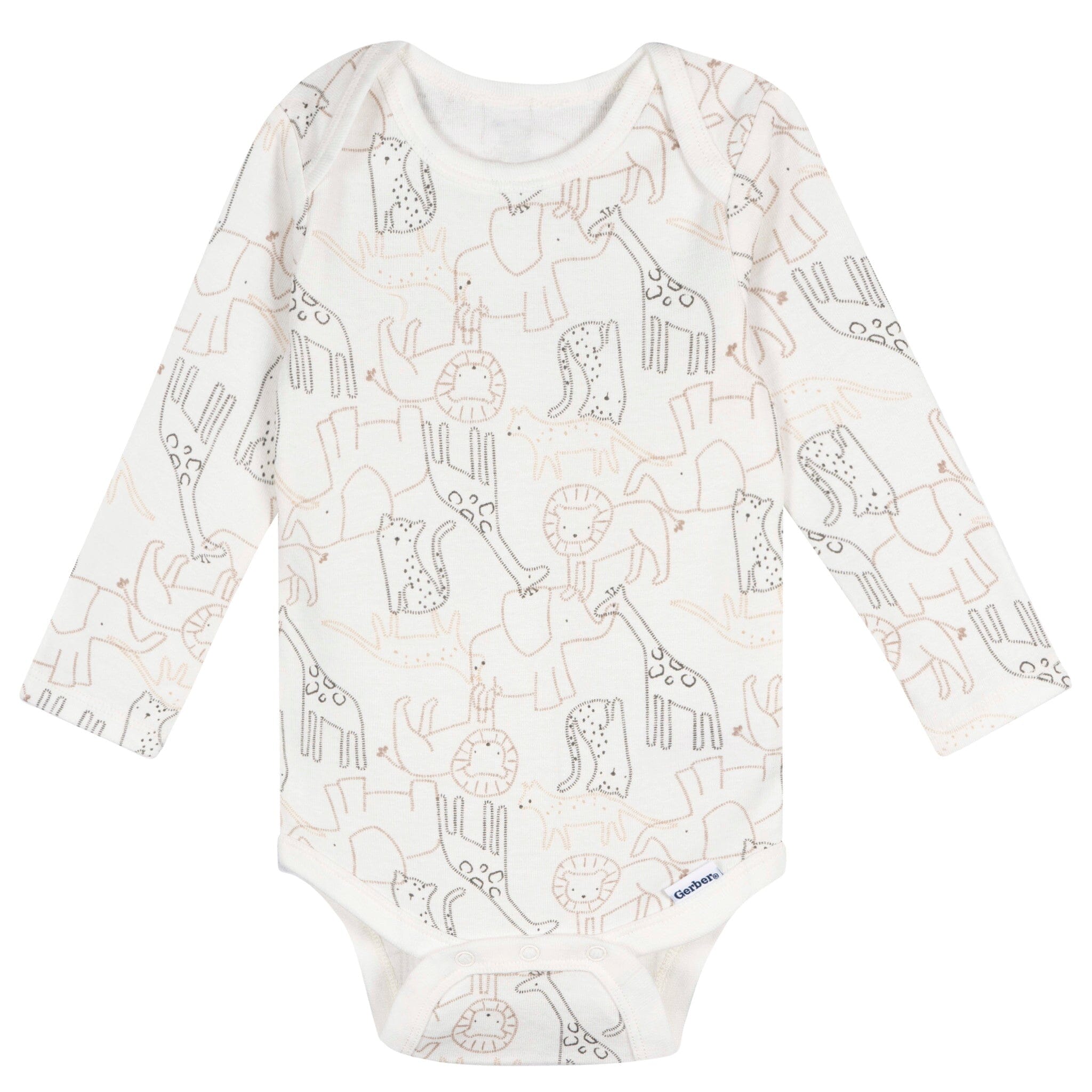 5-Pack Baby Neutral Stars Long Sleeve Bodysuits - Image 7