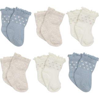 6-Pack Baby Girls Girl Retro Floral Wiggle Proof® Socks