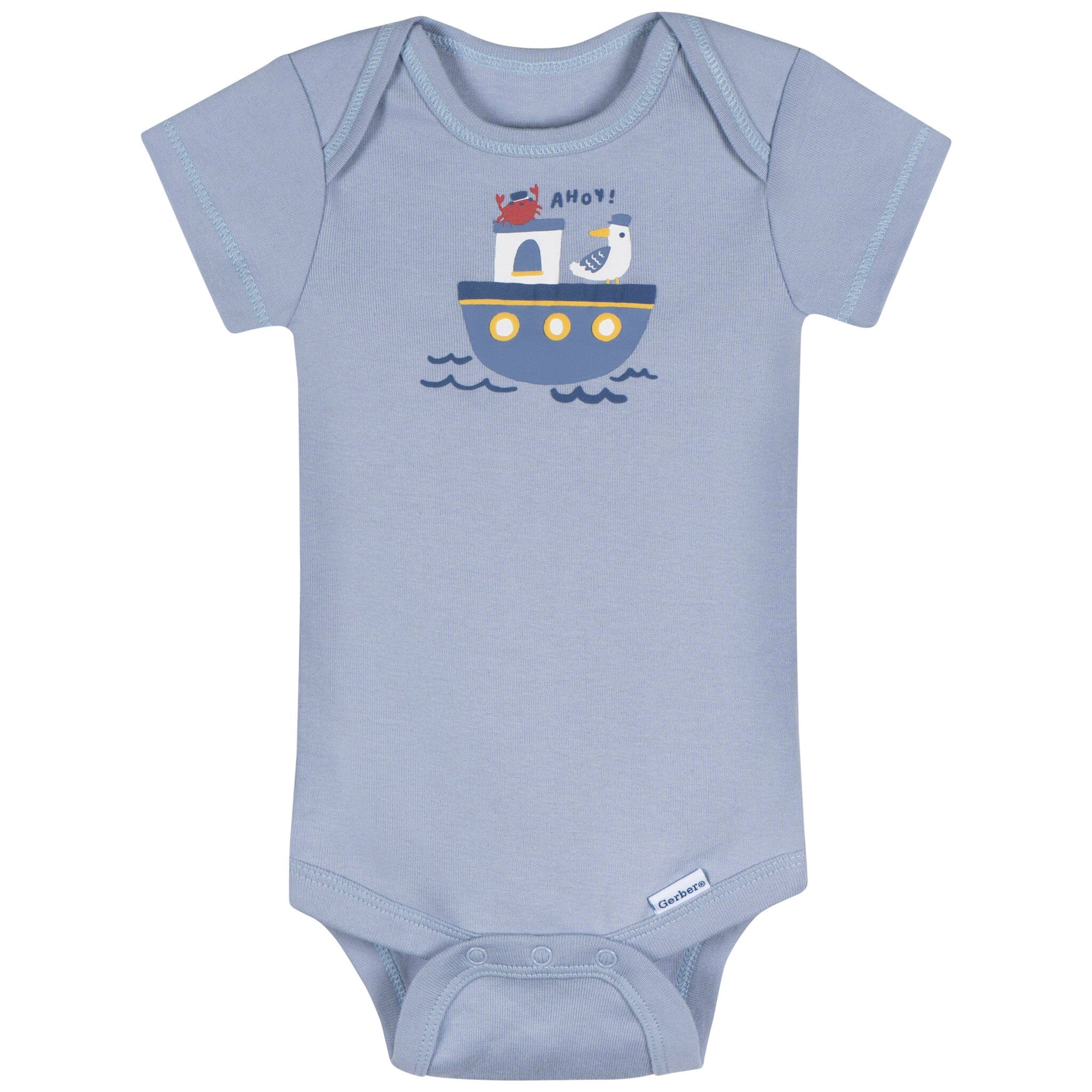 3-Pack Baby Boys Little Lighthouse Short Sleeve Onesies® Bodysuits - Image 4