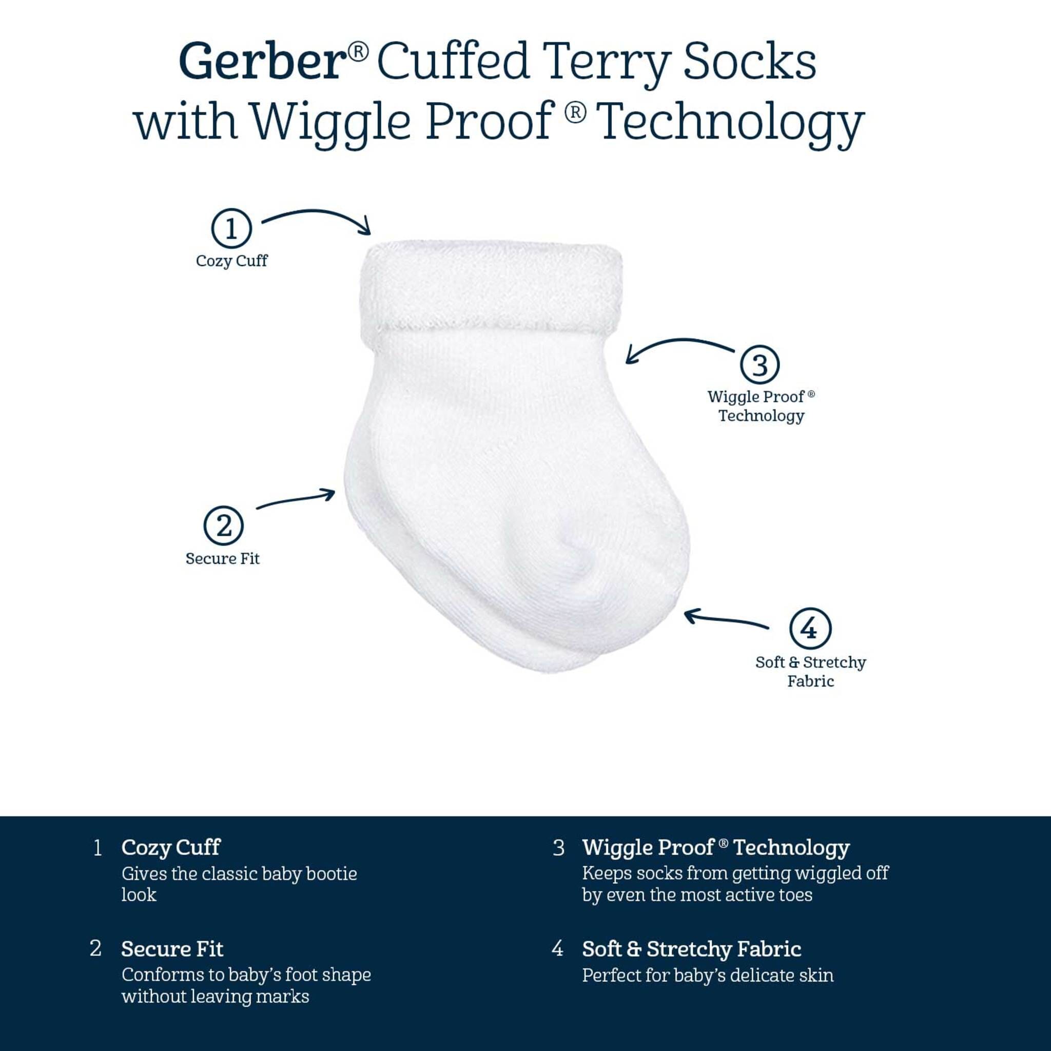2-Pack Baby Girls She Sells Sea Shells Terry Socks - Image 7