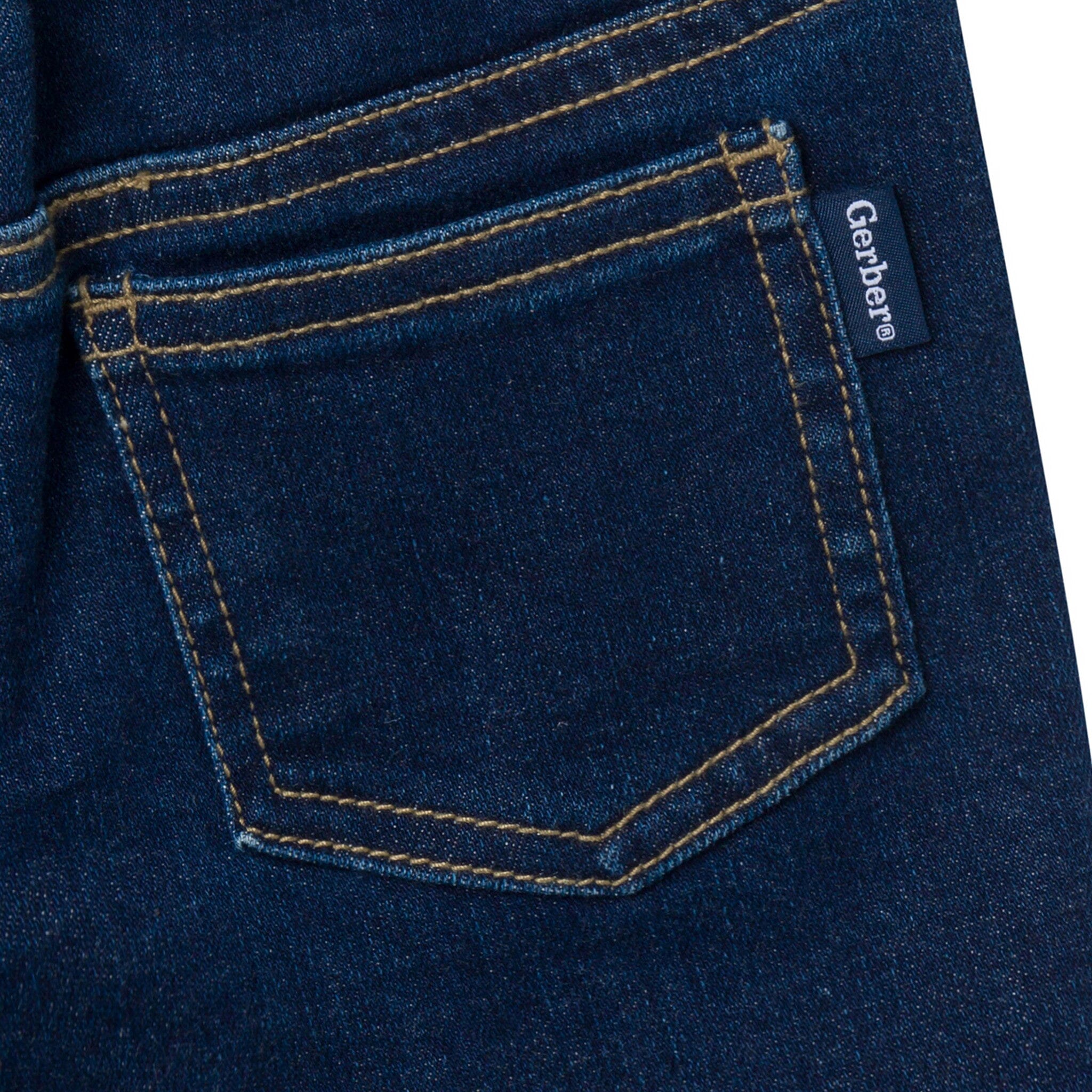 Baby & Toddler Neutral Dark Wash Denim Shorts - Image 4
