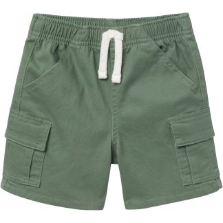 Infant & Toddler Boys Green Twill Cargo Shorts