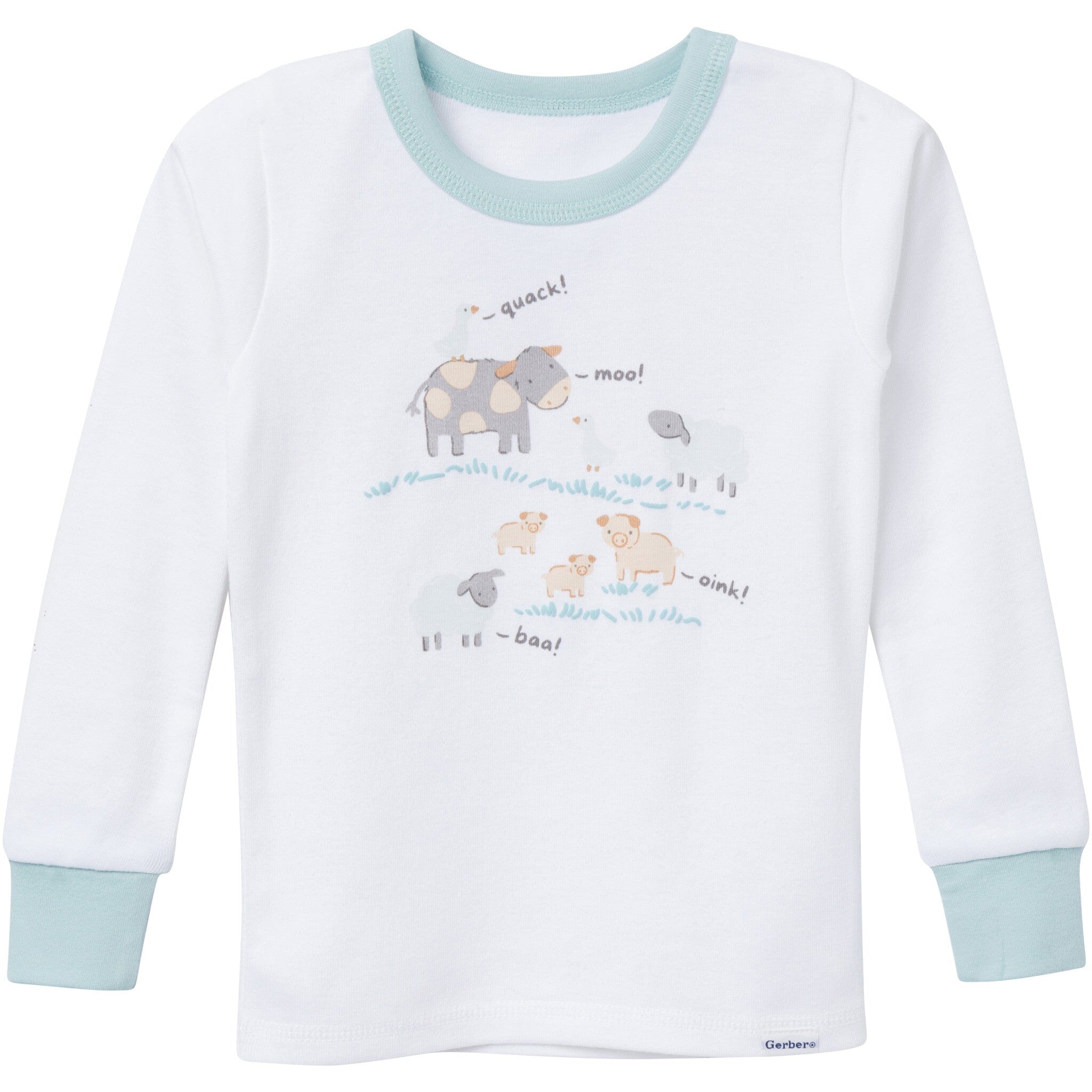 4-Piece Infant & Toddler Neutral Farm Tops and Pants Sets - Image 4
