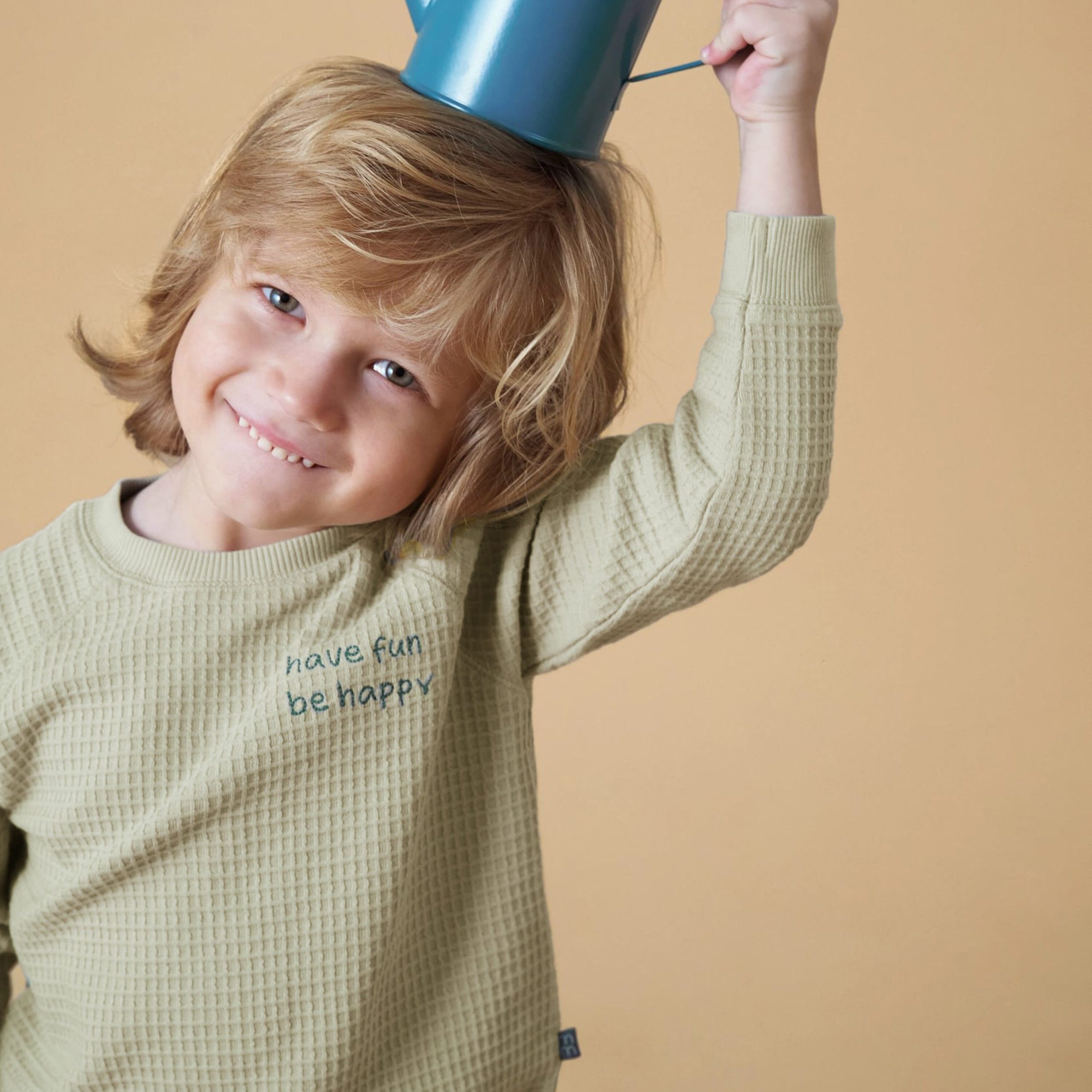 2-Piece Infant & Toddler Boys Light Green Long Sleeve Top and Shorts Set - Image 4