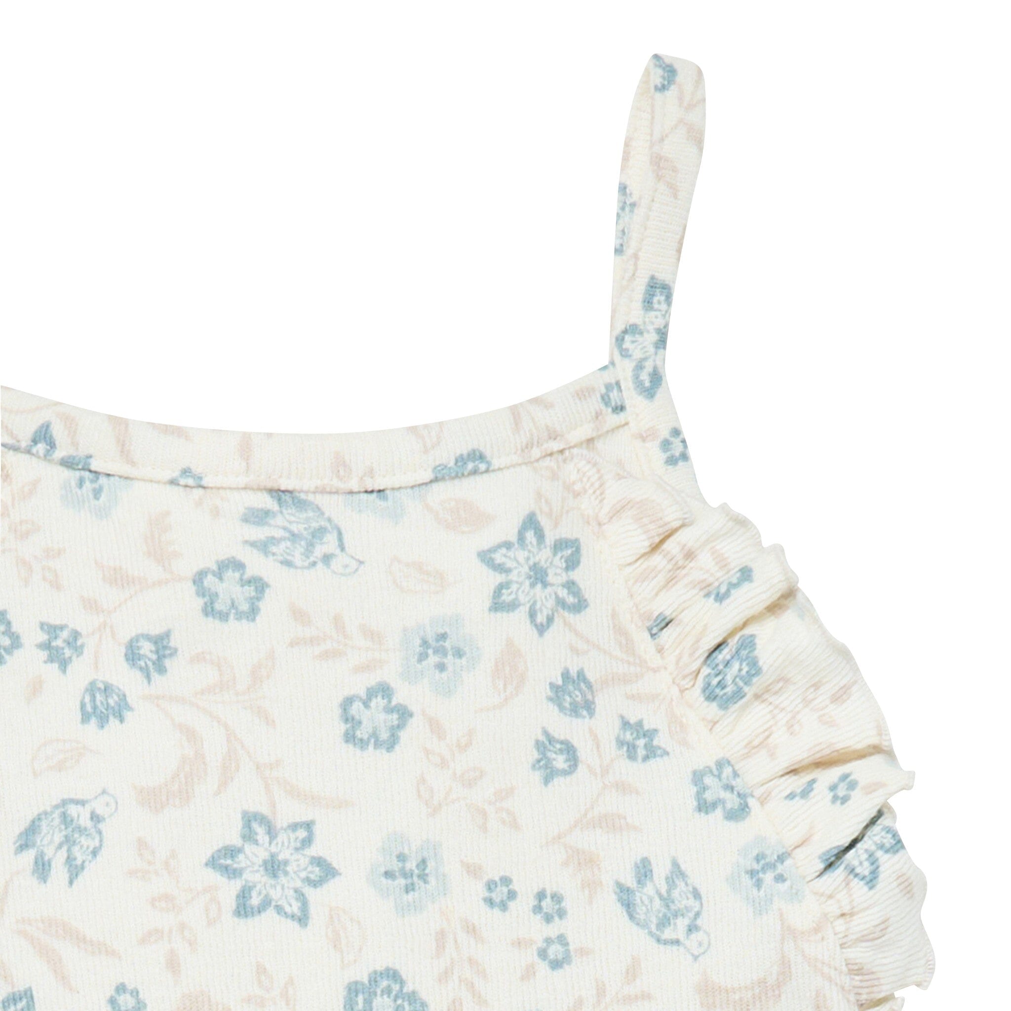 Infant & Toddler Girls Bird Floral Ruffle Wide Leg Romper - Image 3