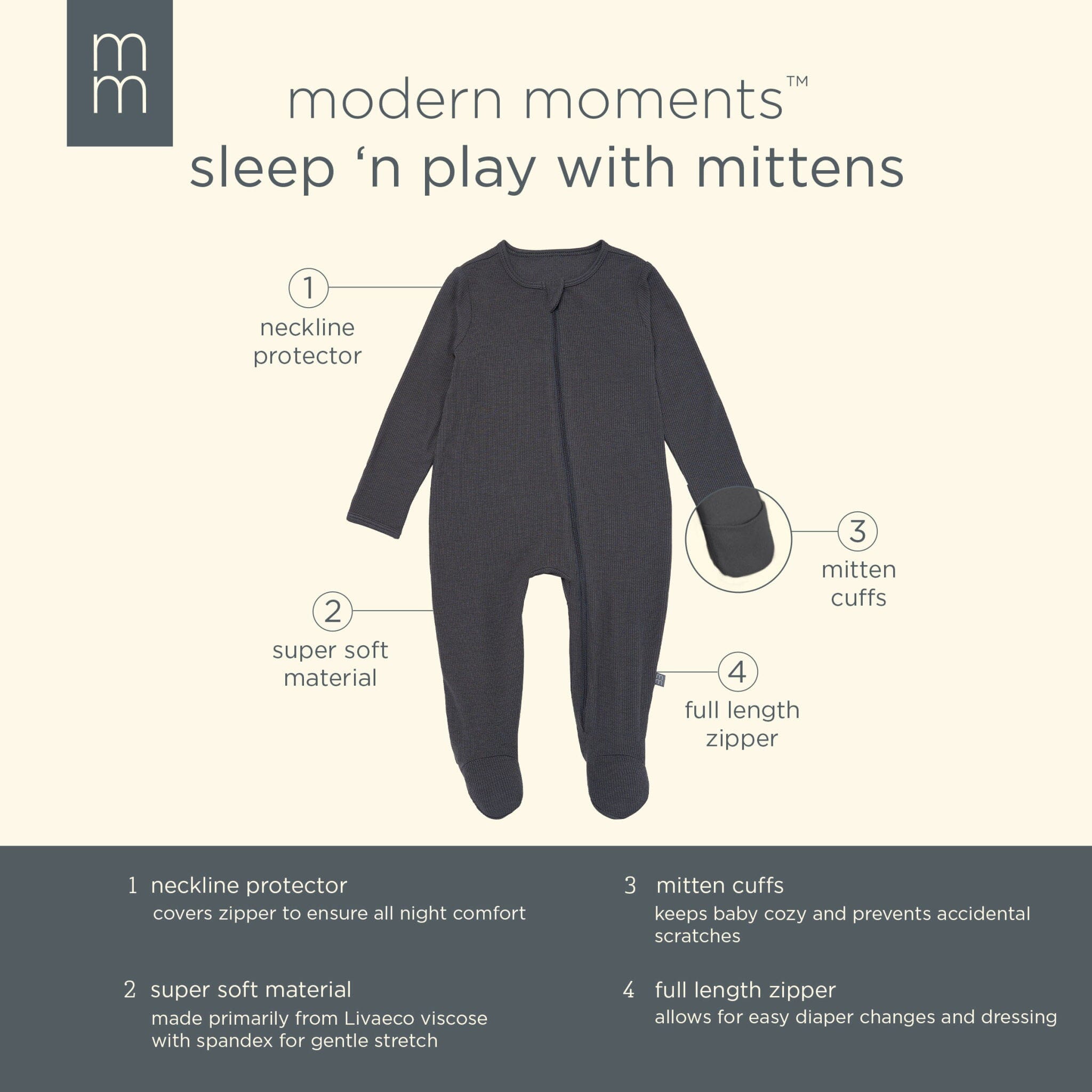 2-Pack Baby Neutral Sparrows Sleep 'N Plays With Mitten Cuffs - Image 7