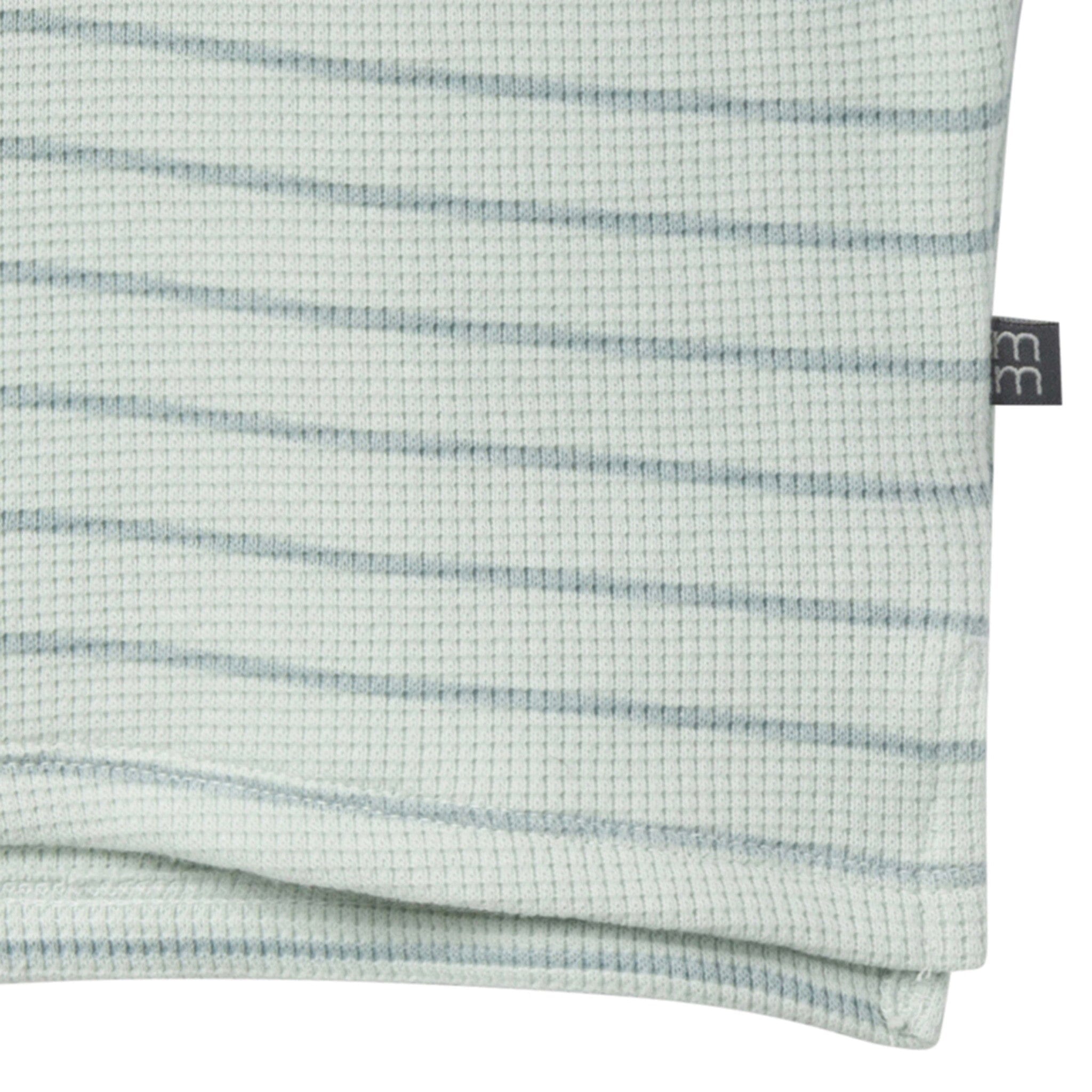 4-Piece Infant & Toddler Girls Light Sky Stripe Drop Shoulder Crop Tops and Shorts Set - Image 5