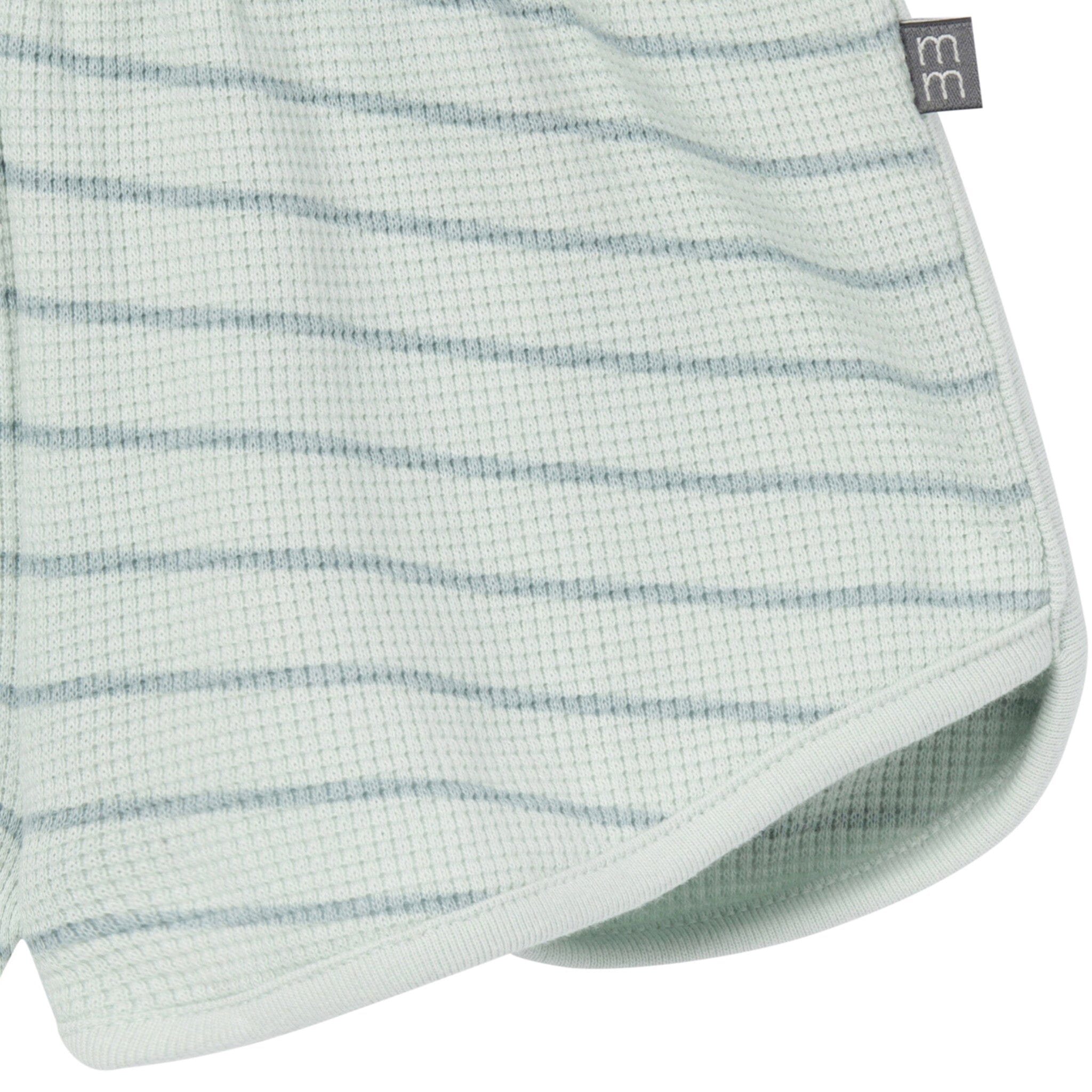 4-Piece Infant & Toddler Girls Light Sky Stripe Drop Shoulder Crop Tops and Shorts Set - Image 10