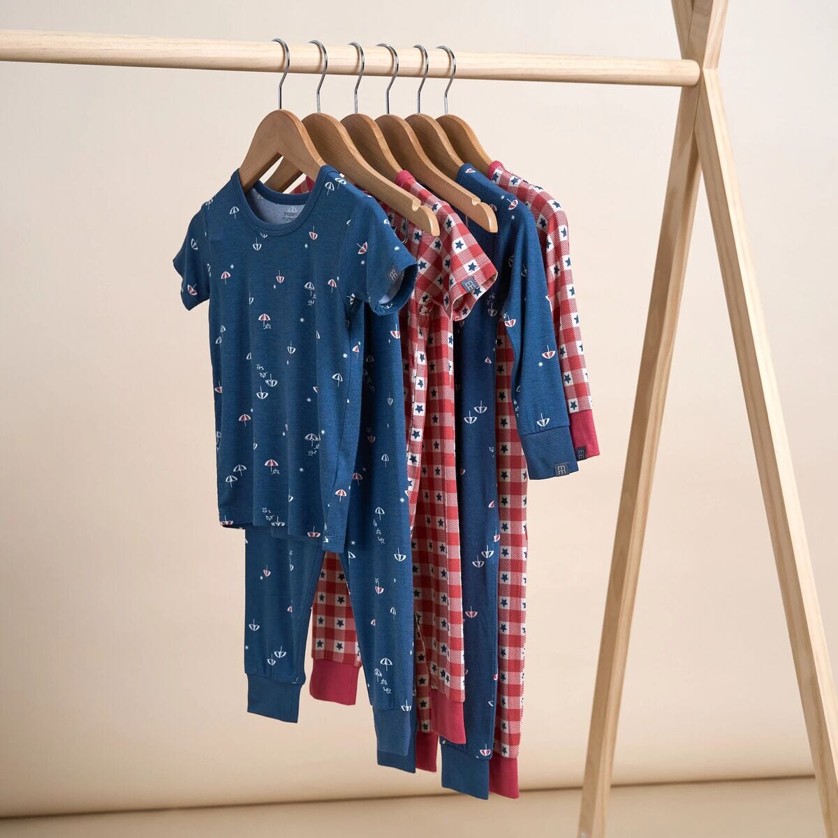 2-Pack Baby & Toddler Neutral Blue Umbrella Viscose Snug Fitting Footless Pajamas - Image 11